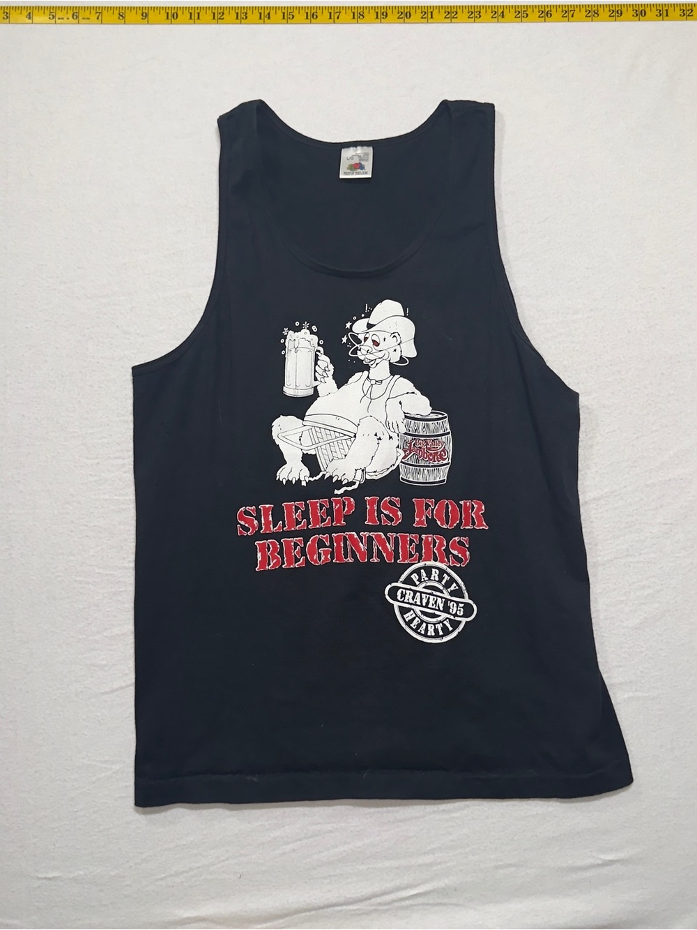 Vintage 1995 craven shirt Sleeveless Tank Top - Black "Sleep Is For Beginners"